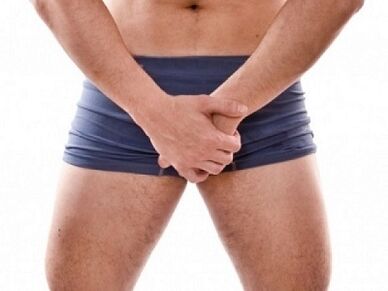 Schmerzen im Genitalbereich und in den Hoden bei nicht entzündlicher Form der Prostatitis